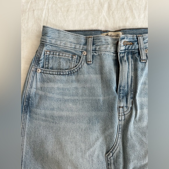 Madewell Front Slit Denim Skirt - Picture 5 of 7